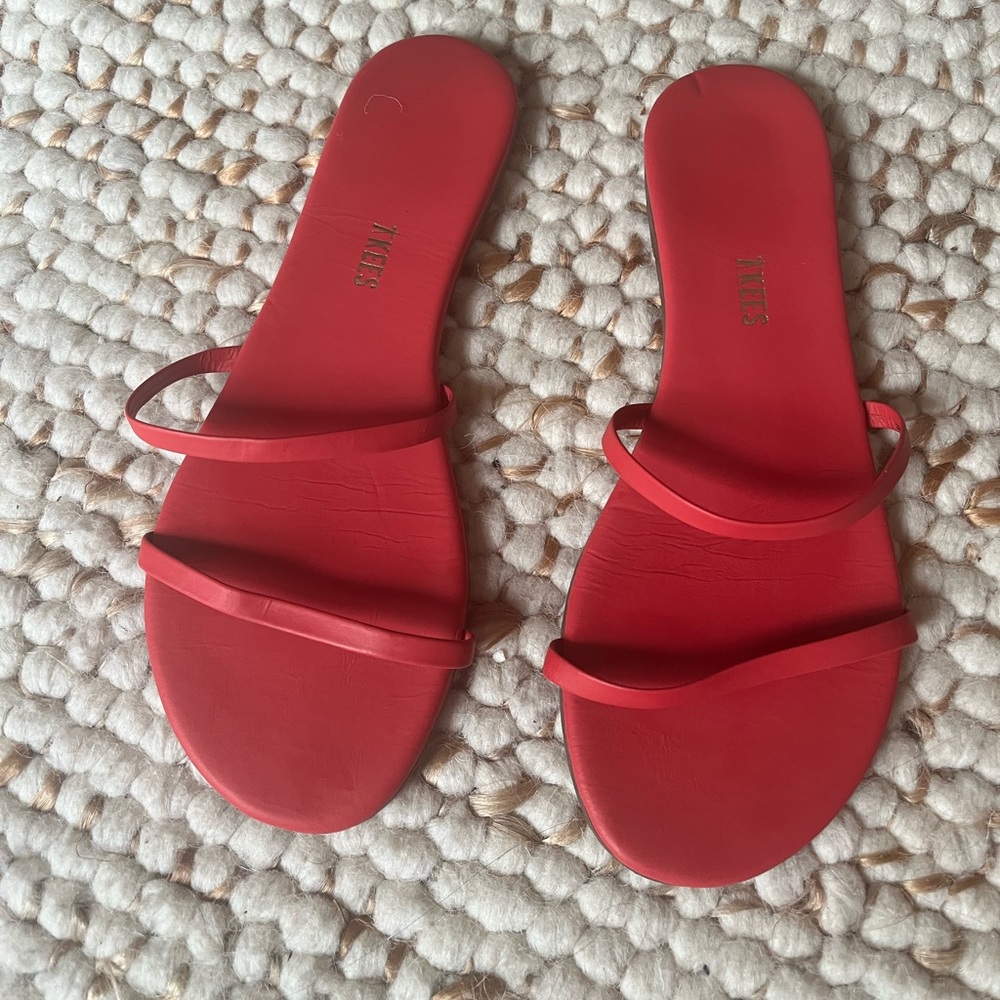 TKEES Gemma sandals in discus pink size 9 US/ 40 EU
